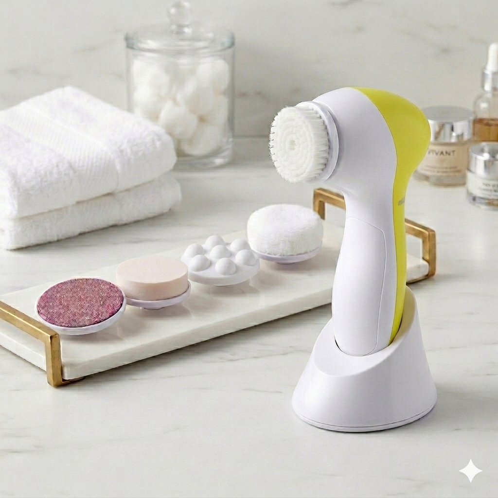 The AquaGlow Facial Brush