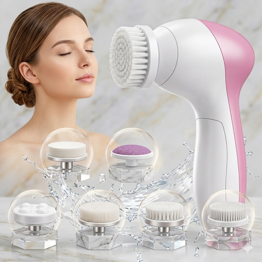 The AquaGlow Facial Brush