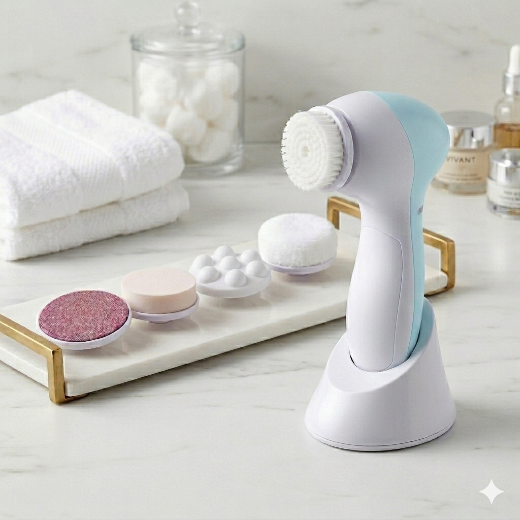 The AquaGlow Facial Brush