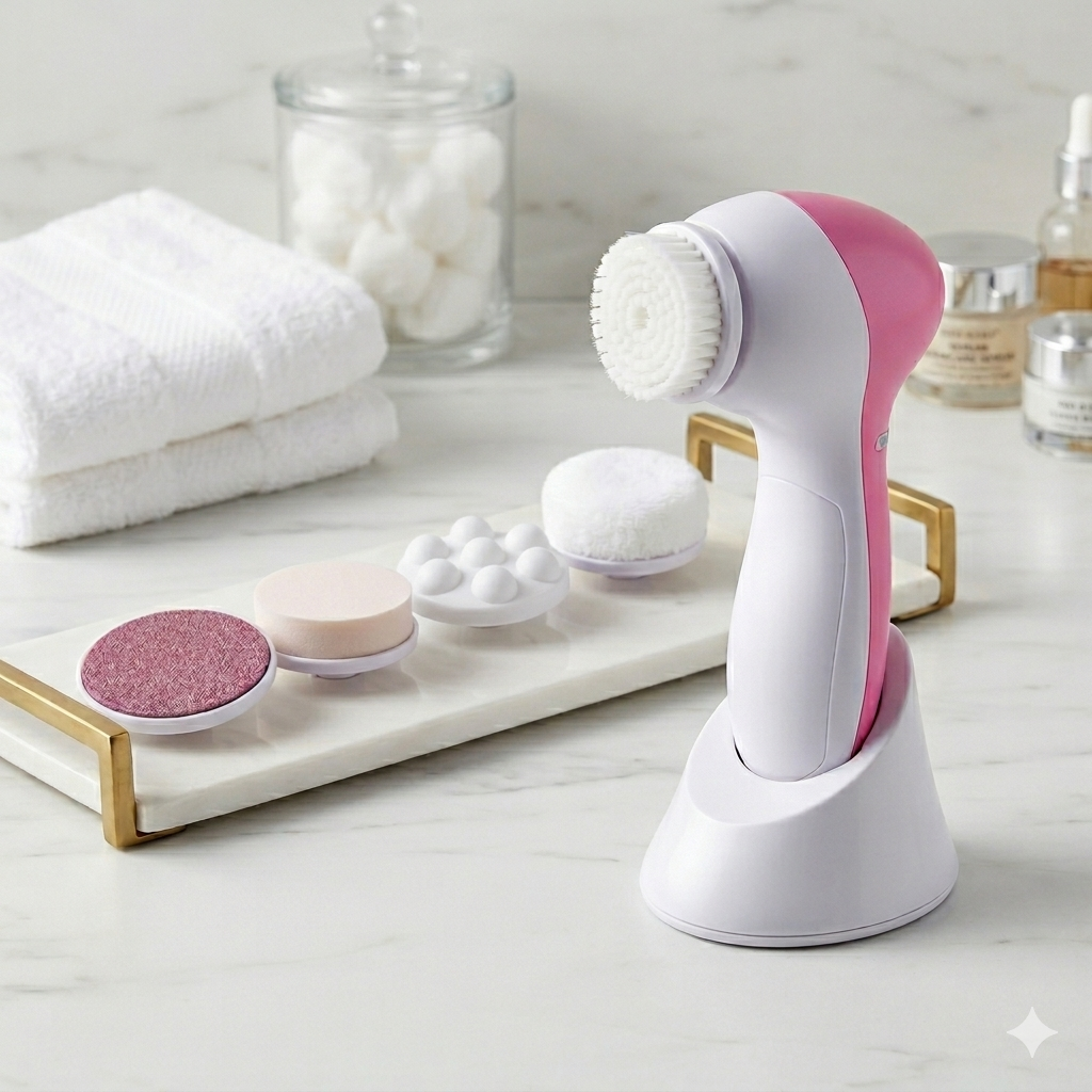 The AquaGlow Facial Brush
